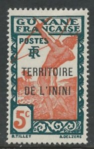 Inini # 5  Archer 5c  Overprinted  (1) Unused VF