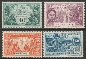 Mauritania 1931 Sc 65-8 set MLH*