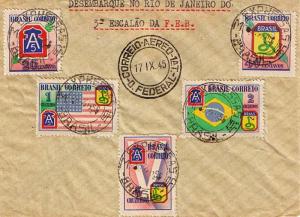 Brazil 20c, 40c, 1Cr, 2Cr, and 5Cr Honoring Brazilian Expeditionary Force and...