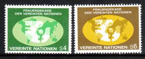 9-10 United Nations Vienna 1980 Women's Year MNH