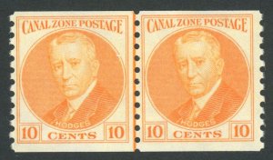 US Scott #161 Canal Zone - Maj-Gen Hodges 10c -Joint Line Pair - MNH - CV $5.00