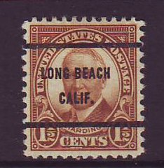 Long Beach CA, 684-61 Bureau Precancel, 1½¢ FF Harding