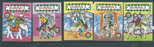 Dominica #1272,74,76,77,78 Disney Characters (MNH) CV $11.85