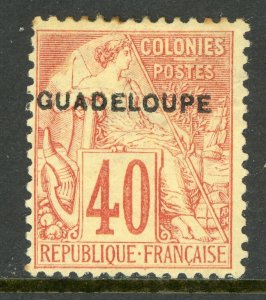 Guadeloupe 1891 French Colony 40¢ Red Stanley Gibbons #31 Mint D905