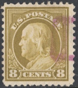 SC#508 8¢ Franklin Single (1917) Used