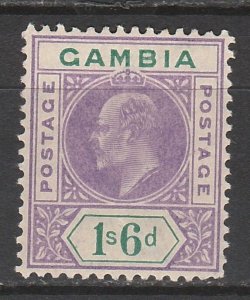 GAMBIA 1909 KEVII 1/6