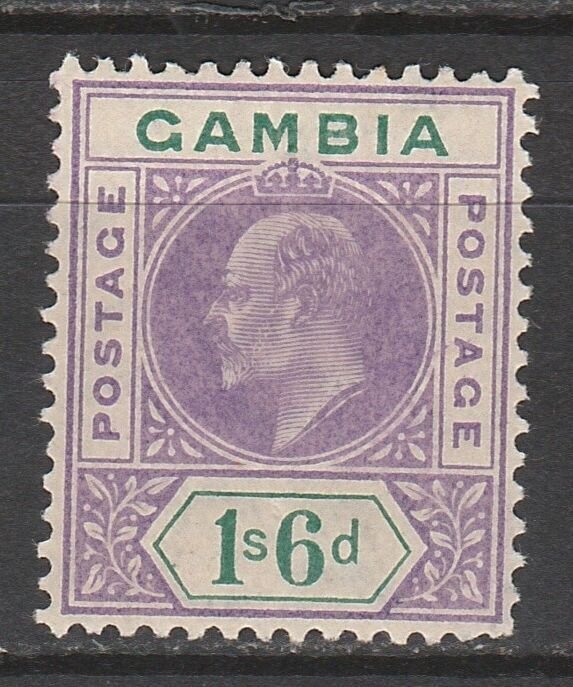 GAMBIA 1909 KEVII 1/6
