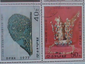 ​KOREA-1977-SC#1568a-12TH CENTURY-CULTURAL RELICS CTO-SHEET-VF-LAST ONE