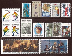 US 1976 Commemorative Year Set  21 Stamps MNH Sc 1629-1632 1683-1685 1690-1703