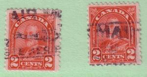 165, 165a Canada, \Arch\ issue & var, used CV $0.40