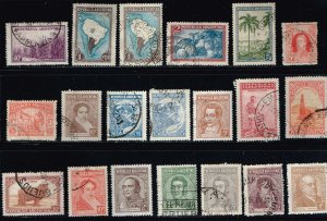 Argentina MiniLOT 20 Different Used