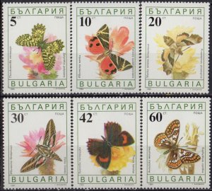 1990 Bulgaria 3852-3857 Butterflies