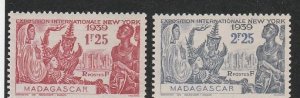 MADAGASCAR #209-10 MINT NEVER HINGED COMPETE