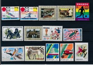 D390491 Rwanda Nice selection of MNH stamps