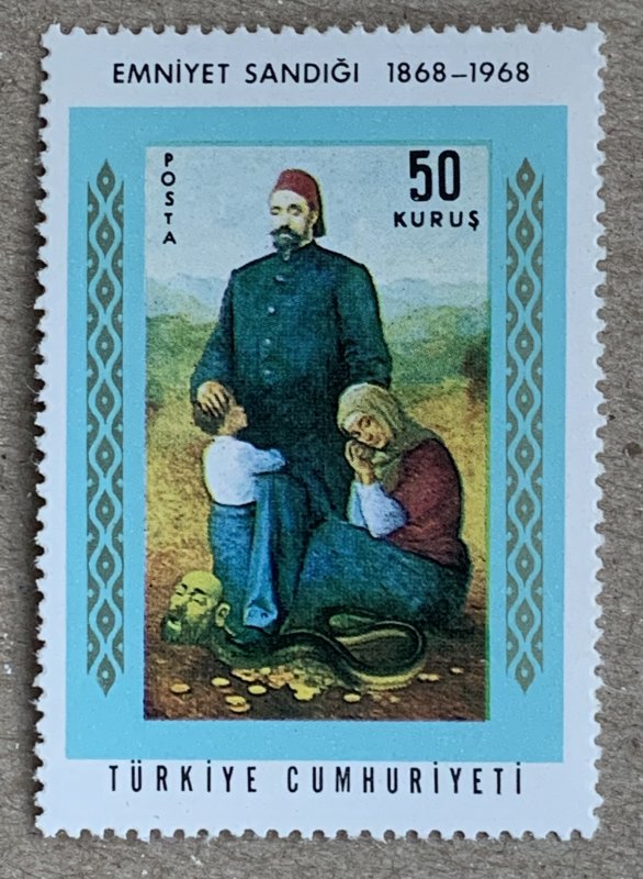 Turkey 1968 Fight Usury painting, MNH.  Scott 1778, CV $1.00