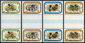 Turks & Caicos 355-358 gutter,MNH.Michel 400-403. Commonwealth Games,1978.Boxing