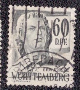 Germany -French Occupation Wurttemberg 1948 -  8n25 Used