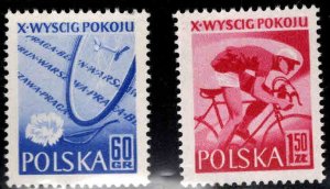 Poland Scott 777-778 Peace Bicycle Race, Warsaw-Berlin-Prague