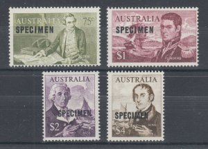 Australia SG 400s/403s MLH. 1966 High Values w/ SPECIMEN ovpts, cplt set