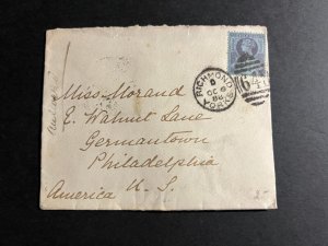 1888 Great Britain Cover Richmond Yorks England to Germantown Philadelphia PA US
