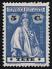 TETE Portuguese Colonies 1914 Sc 31  5c Ceres Mint H
