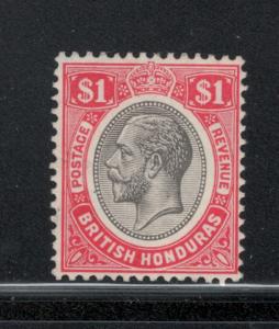 British Honduras 1922 King George V $1 Scott # 101 MNG