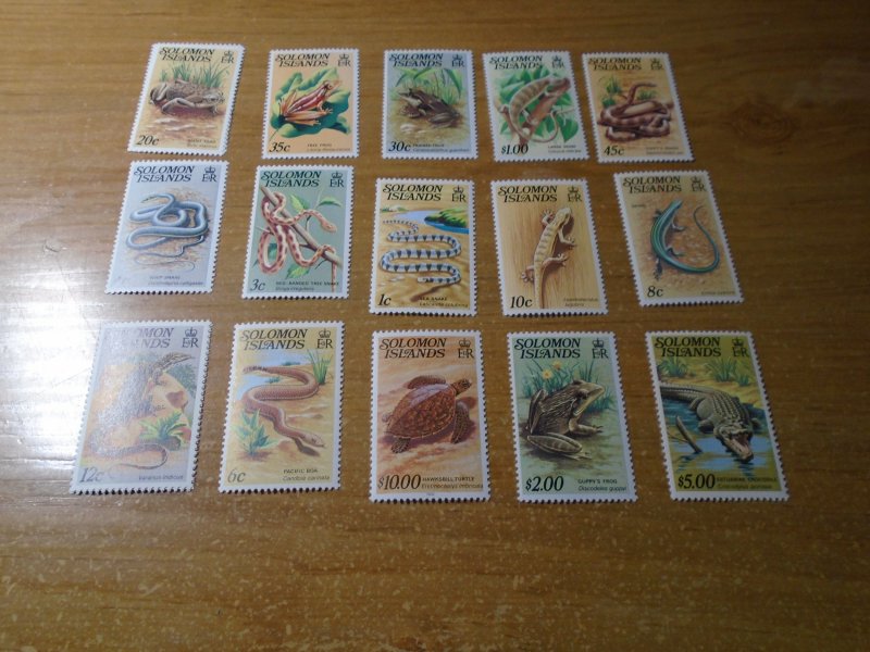 Solomon Islands   #  397-408/409-12A  MNH