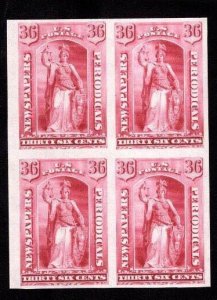 MOMEN US STAMPS #PR18P3 36c BLOCKS PROOF ON INDIA SUPERB $65++ LOT #82523-3