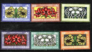 British Honduras-Sc#275-80- id3-unused NH set-Flowers-1971-