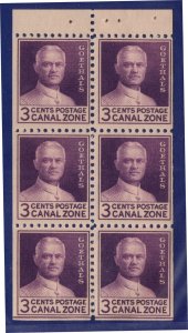 Canal Zone - 117a - Booklet Pane (position J) - Fine/Very Fine - Never Hinged