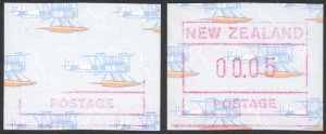 New Zealand 1990 5c Frama with large part of the design missing with normal