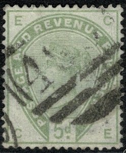 QV 1883 5d Dull Green Wmk. 49 (Imp Crown) Used S.G. 193