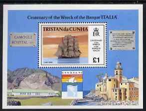 TRISTAN DA CUNHA - 1992 - Barque Italia Wreck - Perf Min Sheet-Mint Never Hinged