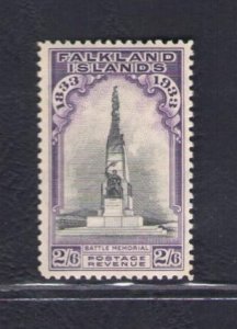 1933 Falkland Stanley Gibbons #135 - 2s.6d. black and purple - MLH*