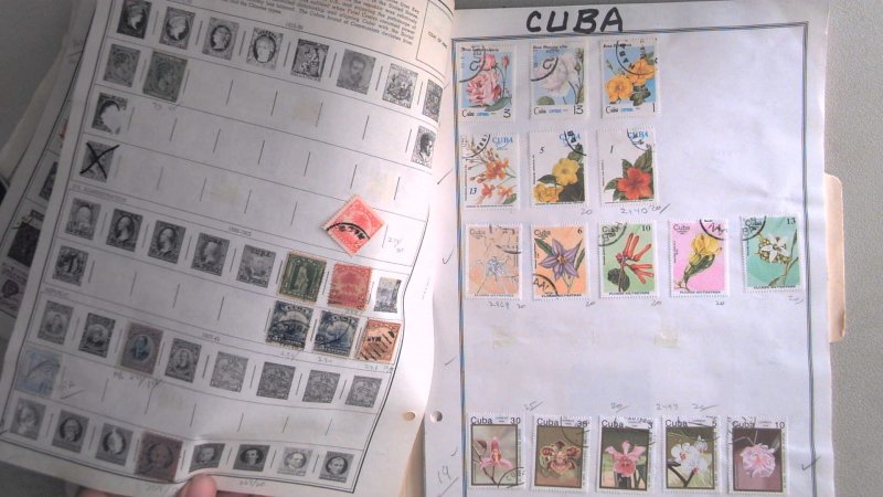 CUBA COLLECTION ON STOCK SHEET, MINT/USED