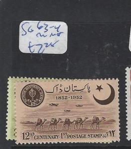 PAKISTAN    (P2502B)  STAMP CENT SG 63-4  MNH