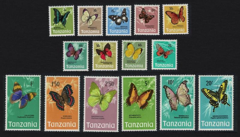 Tanzania Butterflies 15v SG#158-172