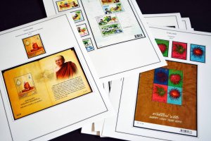 COLOR PRINTED THAILAND 2011-2015  STAMP ALBUM PAGES (97 illustrated pages)