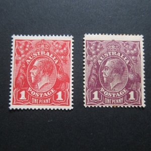 Australia 1914 Sc 21-22 KGV MH