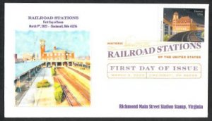 5759-FDC-63c Railroad Stations-Richmond,VA-Wally Jr Cachet-23-M-104-DCP