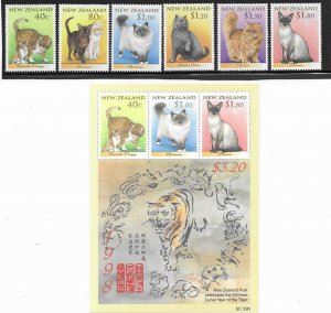 New Zealand 1484-89a    1998  set 6  & S/S   VF  NH