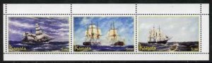 KARJALA - 2000 - Sailing Ships - Perf 3v Sheet - Mint Never Hinged-Private Issue