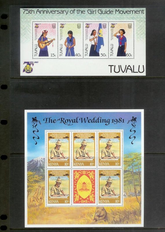 WORLDWIDE (190) Souvenir Sheets & Mini-Sheets ALL Mint Never Hinged