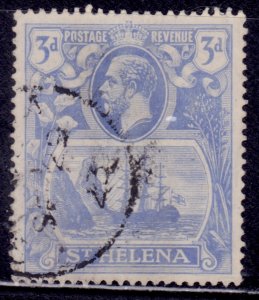 St Helena 1923-27, Badge of the Colony, 3p, sc# 83, used