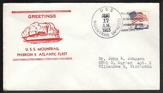 Greetings U.S.S. Mountrail 1963 cover PQL