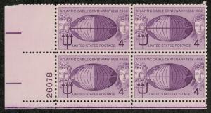 US 1112 MNH Plate Block LL 26078