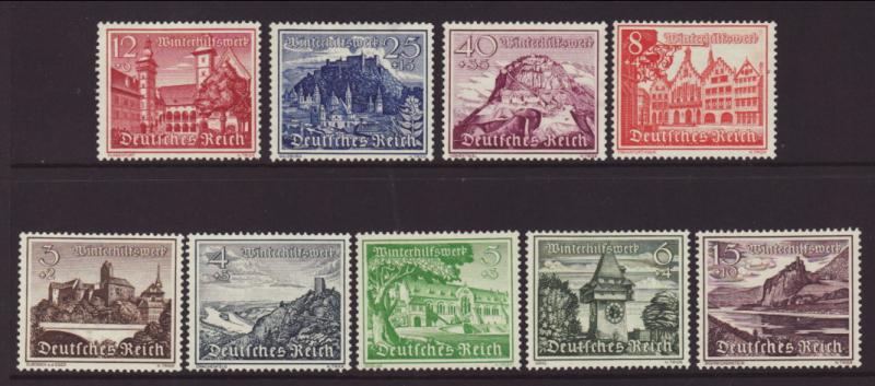 Germany B160-B168 (Mint) Unused No Gum BIN