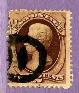 Late-19th C. US Stamp w/ Fancy Hand-carved Neg. D Cancel ~ Free Shipping...k3