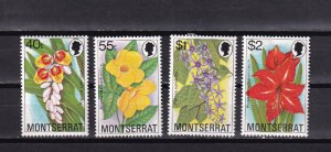 LI07 Montserrat 1978 Flowers mint hinged stamps full set