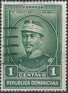 Dominican Republic 311 (used) 1c Gen. Gregorio Luperón, dk grn (1936)